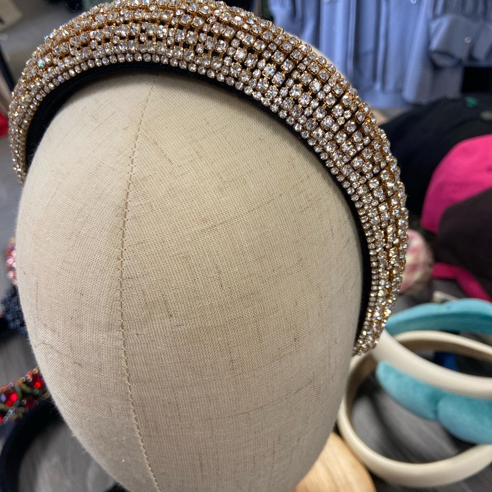 Gold Rhinestone Headband - Picture 3 of 3